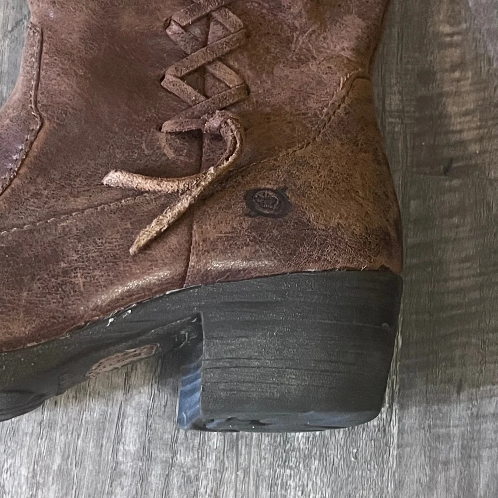 FINAL PRICE Born Leather Brown Boots - Picture 3 of 6